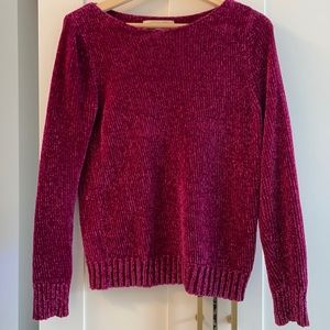 Ann Taylor chenille hot pink sweater